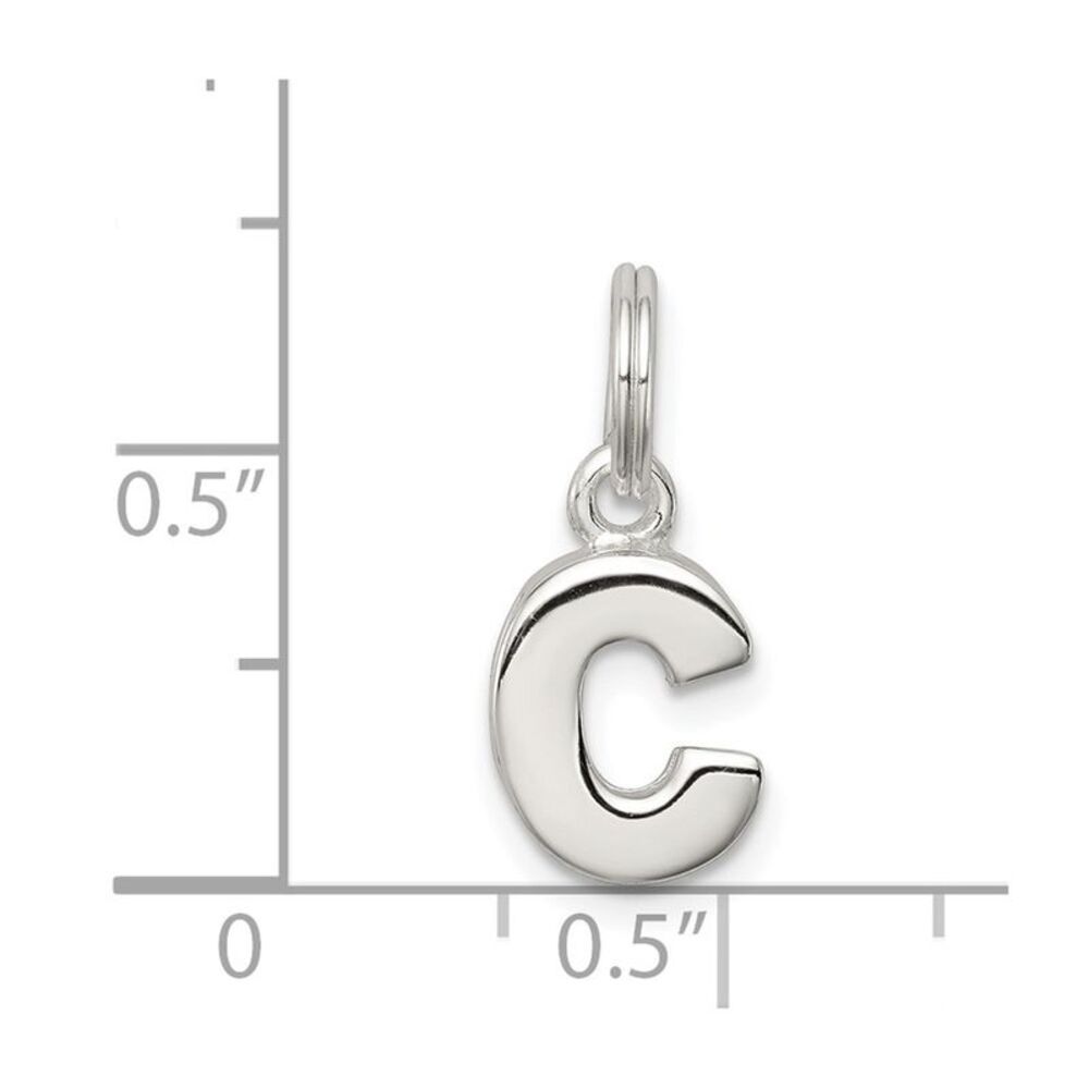 Kazi Luxury Sterling Silver Letter C Initial Charm - image 3